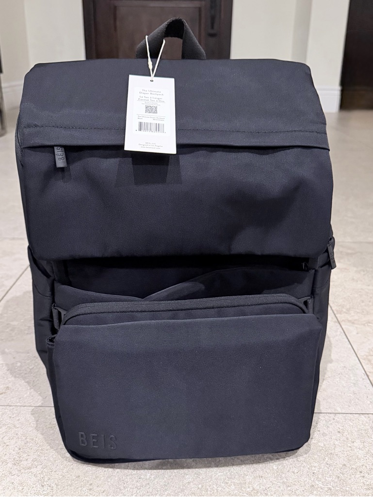 Beis Black The Ultimate Diaper Backpack